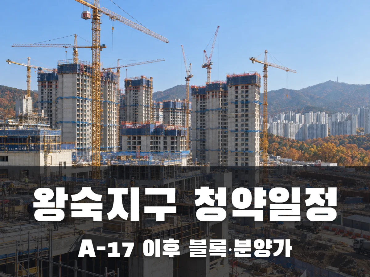 왕숙지구 청약일정, A-17 379가구 이후 블록과 분양가는?